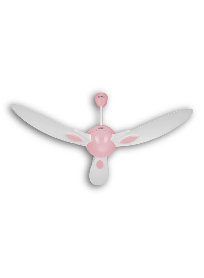 أوشا USHA New Bloom Series (Inspired by Plumeria) BLDC Ceiling Fan with Bi-Directional Feature | Sleep/Boost/Timer Modes | RF Remote | Whisper-Quiet | Dust-Resistant (white & Light Pink) - Image 1